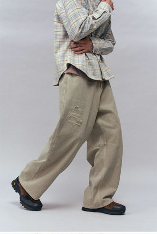 [Monterest] Distressed Washed Cotton Work Pants