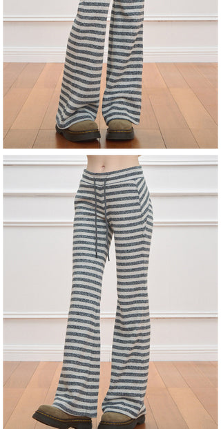 [NECY] Michelin Black Stripe Flared Pants