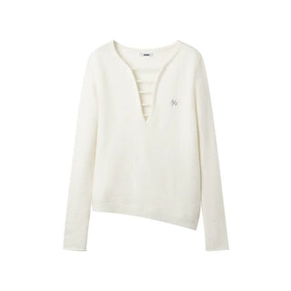 [NOTAWEAR] Alpaca Wool Blend Deep V-Neck  Sweater