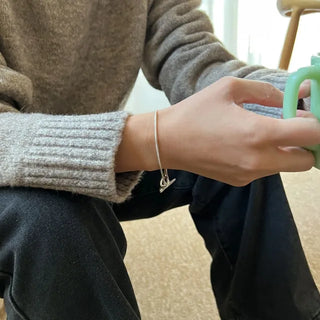 Silver ring bracelet