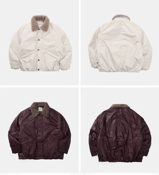 [Monterest] Detachable Fur Collar Deck Jacket