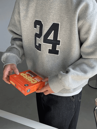24 Terry Patch Supima Fleece-Lined Sweatshirt