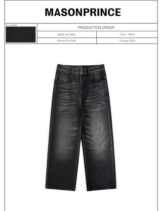 MASONPRINCE Washed Wide Denim