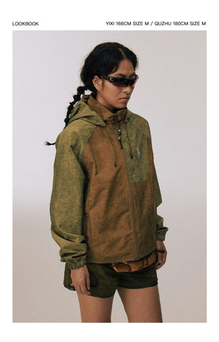 [CONP] Tie-Dye Outdoor Hooded Nylon Jacket