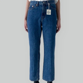 01cone blue denim pants