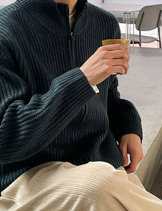 Malone Heavy Washable Zip-Up Cardigan (4 colors)
