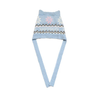 [Moromoro2] Fair Isle Mohair Cat Ear Hat