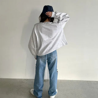 Slit sweatshirt