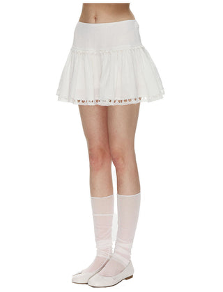 [NECY] Texture Love Lace Skirt