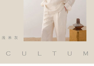 [CULTUM] Relaxed Deep V-neck Shirt