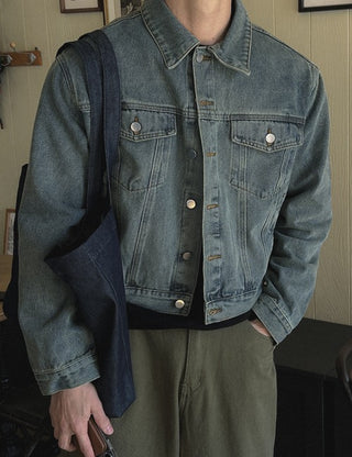 [Feature] Crop Denim Jacket (4 colors)