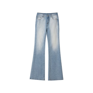 [NECY] Light Washed Flare Jeans