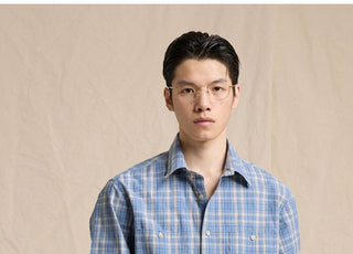 [CULTUM] Cotton Plaid Work Shirt with Pockets