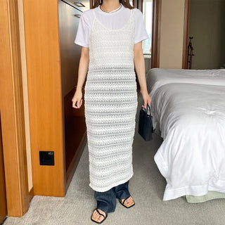 wavy lace sleeveless ops