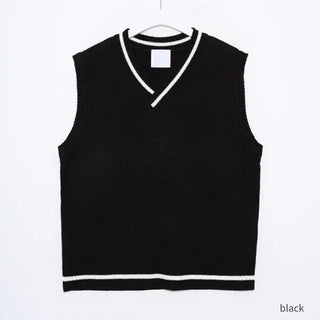 V-neck knit vest