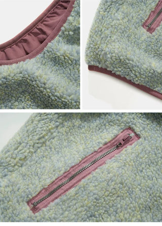 [Monterest] Reversible Fleece Stand Collar Vest