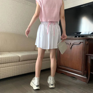 A-line cotton flared skirt