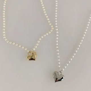 Pearl heart necklace