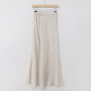 Satin long skirt