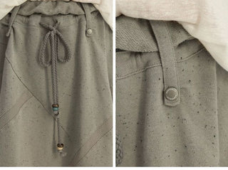 [Monterest] A-Line Patchwork Sweat Skirt