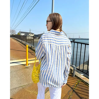 Striped loose shirt