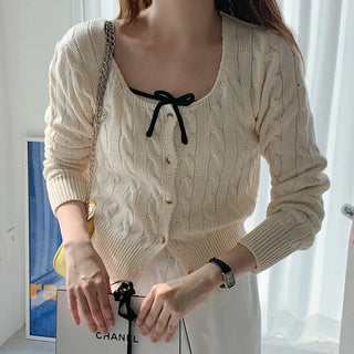 Cable cardigan