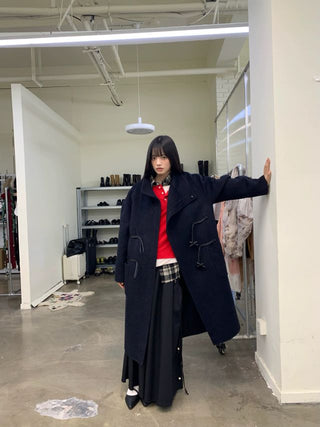 NEVERSEEZ Handmade Wool Blend Duffle Coat