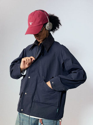 [Monterest] Corduroy Collar Multi-Pocket Field Jacket