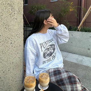 Balloon sleeve sweatshirt