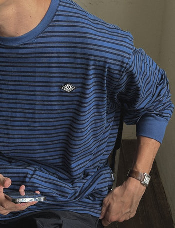 PASCAL Blue Striped Long-sleeve Tee (2 colors)