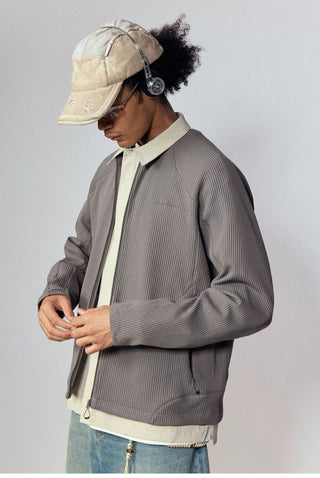 [Monterest] Waffle Knit Zip-Up Cardigan Jacket