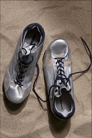 [MASONPRINCE] Aero Metallic Silver Sneakers