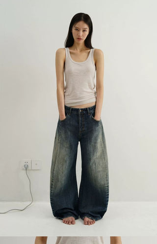 MASONPRINCE Distressed Curved Denim