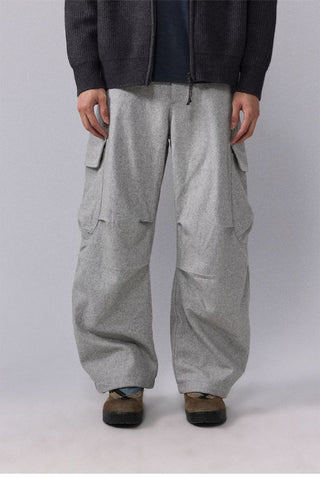 [Monterest] Wool Blend Wide Cargo Work Pants