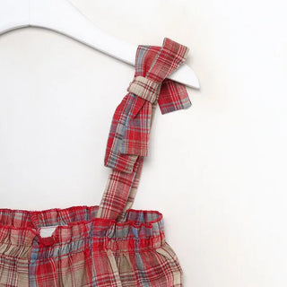 Checked camisole blouse