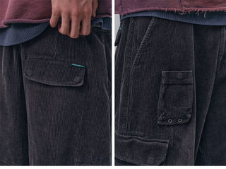 [Monterest] Washed Corduroy Wide Leg Work Pants