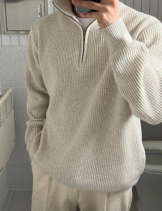 Wellmade Half-Zip Knit (5 colors)