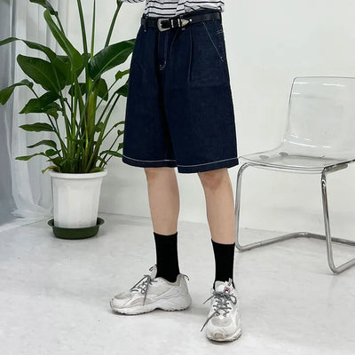 studio short denim pants