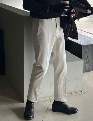 Noah Peach Brushed Chino Pants (span fabric)
