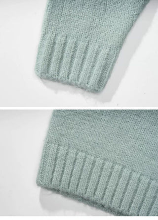 [Monterest] Relaxed Fit Dog Pattern Knit Sweater