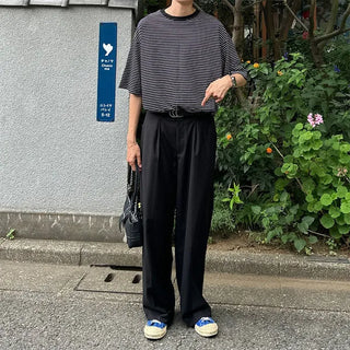 Two-tone border boxy T-shirt