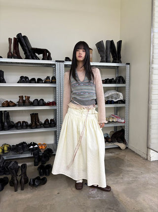 [NeverSeez] Jacquard Voluminous Skirt