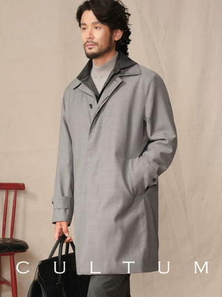 [CULTUM] Wool Blend Waterproof Mac Coat