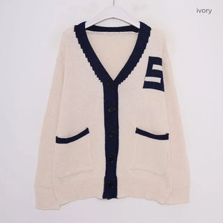 S Patch Collar Cardigan