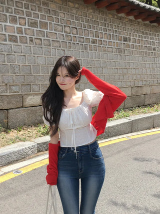 [10 colors] Linen V-neck cardigan