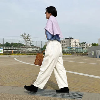cotton balloon pants (white)