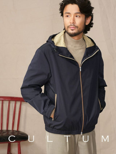 [CULTUM] Water-Resistant Hooded Zip-Up Jacket