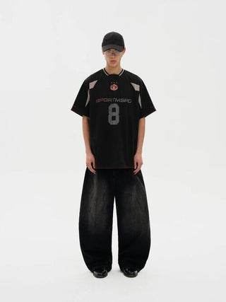 [MASONPRINCE] Oversized Deconstructed Jersey T-Shirt