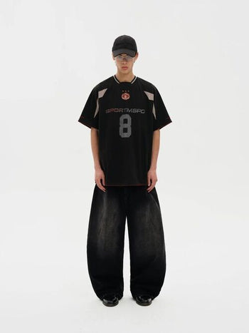 [MASONPRINCE] Oversized Deconstructed Jersey T-Shirt