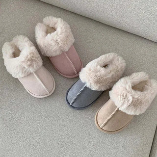9115 Fluffy Suede Fur Slippers